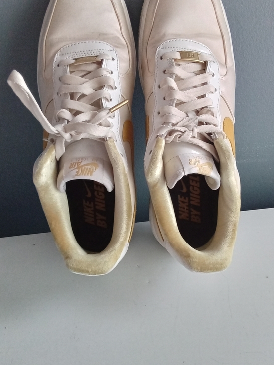 Nike Air Force 1 Men’s Athletic Shoes in Cream‎ and Gold main image 9
